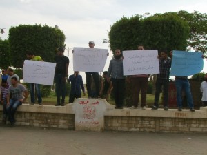 Striking workers have closed the Sokhna port for nearly a week. (Photo by Hassan Ghoneim)