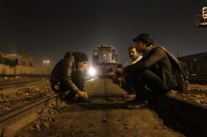 Protesters block the railway tracks on the approach to Ramses station in Cairo(Photo by Mohamed Omar/DNE)